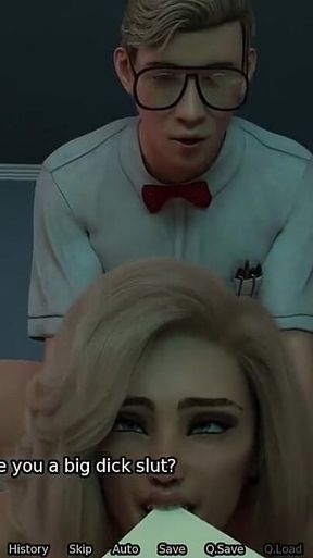 Blonde Popular Slut Cucks My Stepmom- Sexbot Gameplay
