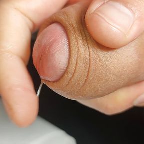 Close up dick massage