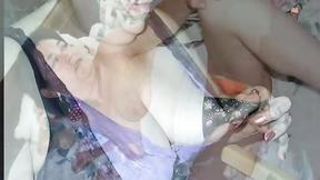 ”Sometimes big breasts even touch unshaved cunts”