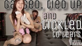 GAGGED, TIED UP AND TICKLED TO TEARS