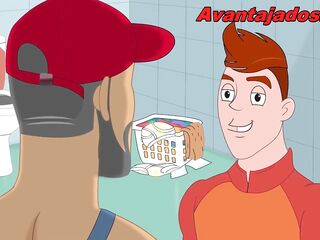 Homosexual Porn Toon: Well-Endowed Plumber