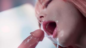 marin kitagawa sucking 2 toys, fucking pussy & squirting