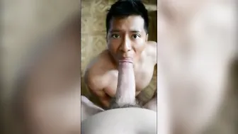 Asian Amateur Struggles with a Big Cock in Hardcore Blowjob