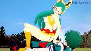 Tomoko Shiretoko (Ragdoll) and Izuku Midoriya have intense sex outdoors. - My Hero Academia Hentai