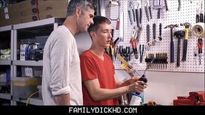 Twink Step Son Fucked By On His Work Bench - Peter Pounder, Bill Farnsworth