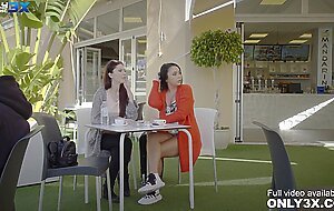 Mia Evans and Nilla Black feasting on Chad's huge cock - scene by Only3x LOST