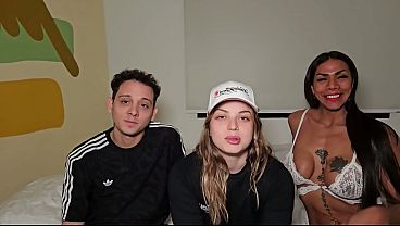 Skinny boy takes on huge MILF's big black tits