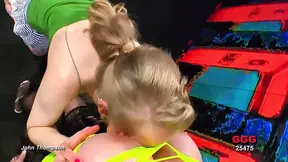 White slut's happy ending with deep black cock