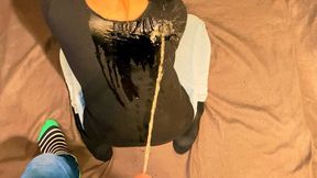 (POV) You’re pissing all over her back while she kneels in front of you in her tight black long-sleeve and jeans (artwork without audio)