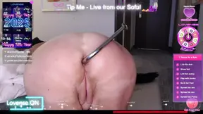 Babe wordt geneukt met een anale haak.