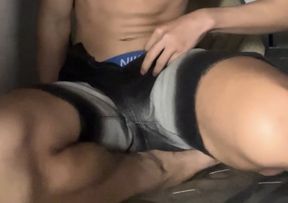 Young Asian Twink Jerk Masterbate in Male Dorm and Hige Cum Shot Over My Shorts