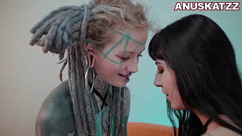 Lesbian masturbation adventure - Goth Charlotte and me fucking ourselfs