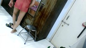 Super hot sissy crossdresser femboy Sweet Lollipop shows her gloryhole and masturbation with her big dick in designer babydoll.