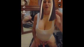 Playboy panties get huge load from sexy transgender.