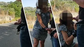 Risky public dick flash leaves amateur girl cum-faced