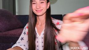 Milky play with dildo