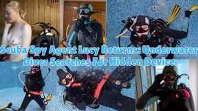 Scuba Spy Agent Lucy Returns: Underwater Diver Searches For Hidden Device - MP4