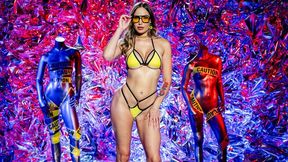 Gorgeous busty babe Desiree Dulce rammed in the cowgirl pose