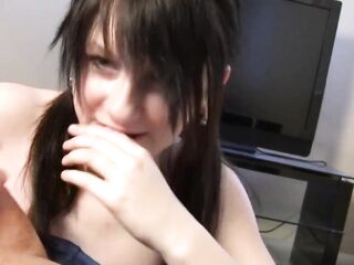 Hot Babysitter teen delivers cum with her soft hands