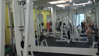 Man pays teen redhead for casual sex in the gym