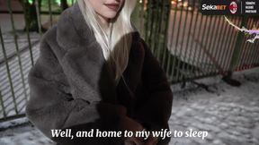 I Met a Real Street Prostitute, fucked her in a fur coat and finished on a pretty face