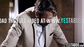 Latina teen stepdaughter guilted into a threesome with classmate