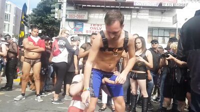 Street Banging: Gay Porn Festival Rimming and Public Exhibition