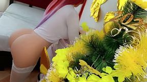 Busty Stepie Shows Her Thong, Gets Fucked Hard