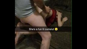 Roommates Girlfriend Rough Fucked & Manhandled On Snapchat
