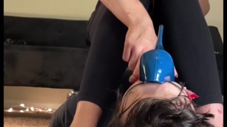 Smothered by PERFECT feet after 5 hours in heels - foot worship, foot slave, footstool