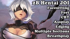 2B's Experiment - Hentai JOI (Facesitting, Feet, CBT, Assplay, CEI, Edging, Roulette, MultiSection)