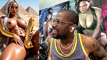 Beautiful Egyptian Transgender With A Hard Gold Girl Cock Cumming Near The Pyramids, AI Generated