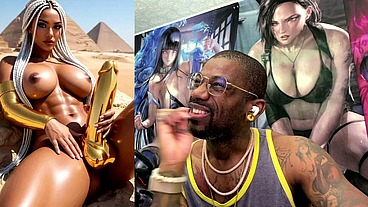 Beautiful Egyptian Transgender With A Hard Gold Girl Cock Cumming Near The Pyramids, AI Generated