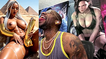 Beautiful Egyptian Transgender With A Hard Gold Girl Cock Cumming Near The Pyramids, AI Generated
