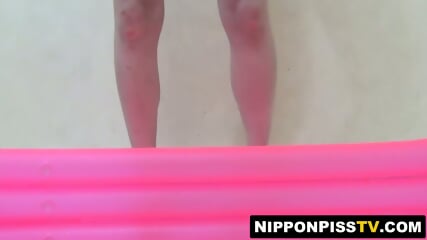 Full bladder girls invited to fill the pool with golden flows