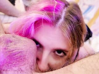 Succubus Tattoo Curse Makes Russian Angel Insanely Slutty - Blow job, Butt Licking & Cowgirl Ride in Ebony Costume!