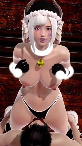 Pussy Licking For Hot Bit Tits Dark Succubus Girl Until Orgasm 3D Animation   Clip 2