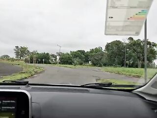My stud gives me a car and I thank him with the most good blow job right there in the street - POV