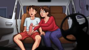 Stepmom got a girlfriend for me to get all my milk all day- summertime saga