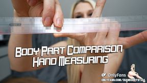 Size Comparison Hand Measuring with Ruler - WMW 1080p FullHD