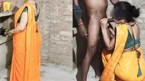 Old man takes advantage of young brother's clenching wife