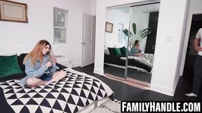 Mike Mancini rails a redhead MILF and busty Teen's pussy