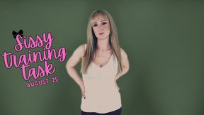 Sissy training task August 25