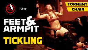 Ticklish Redhead Chiara Tied Up and Tickled on the Tickle Chair | Fetish Merciless Feet and Armpit Tickling | Foot Tickle, Armpits and Belly 1080
