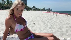 Misha Mynx and her husband love spending their vacation one simple way – by picking up hot guys on the beach for her to fuck