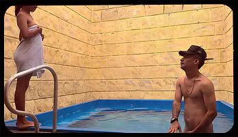 Wild Pool Pipe Surprise with Stunning Latina Duo