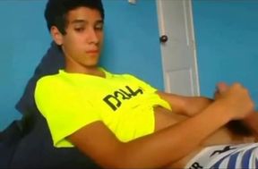 Latin Amateur Twink Masturbating Solo