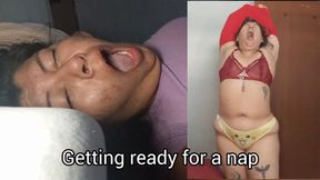 Chubby Girl Getting Ready for Bed – Yawns and Comfort