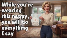 Strict wife diaper disciplines you | ABDL roleplay