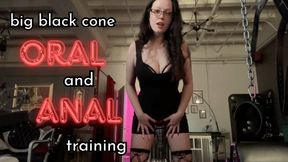 Big Black Cone Oral and Anal Training